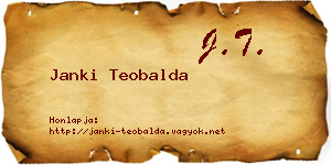 Janki Teobalda névjegykártya